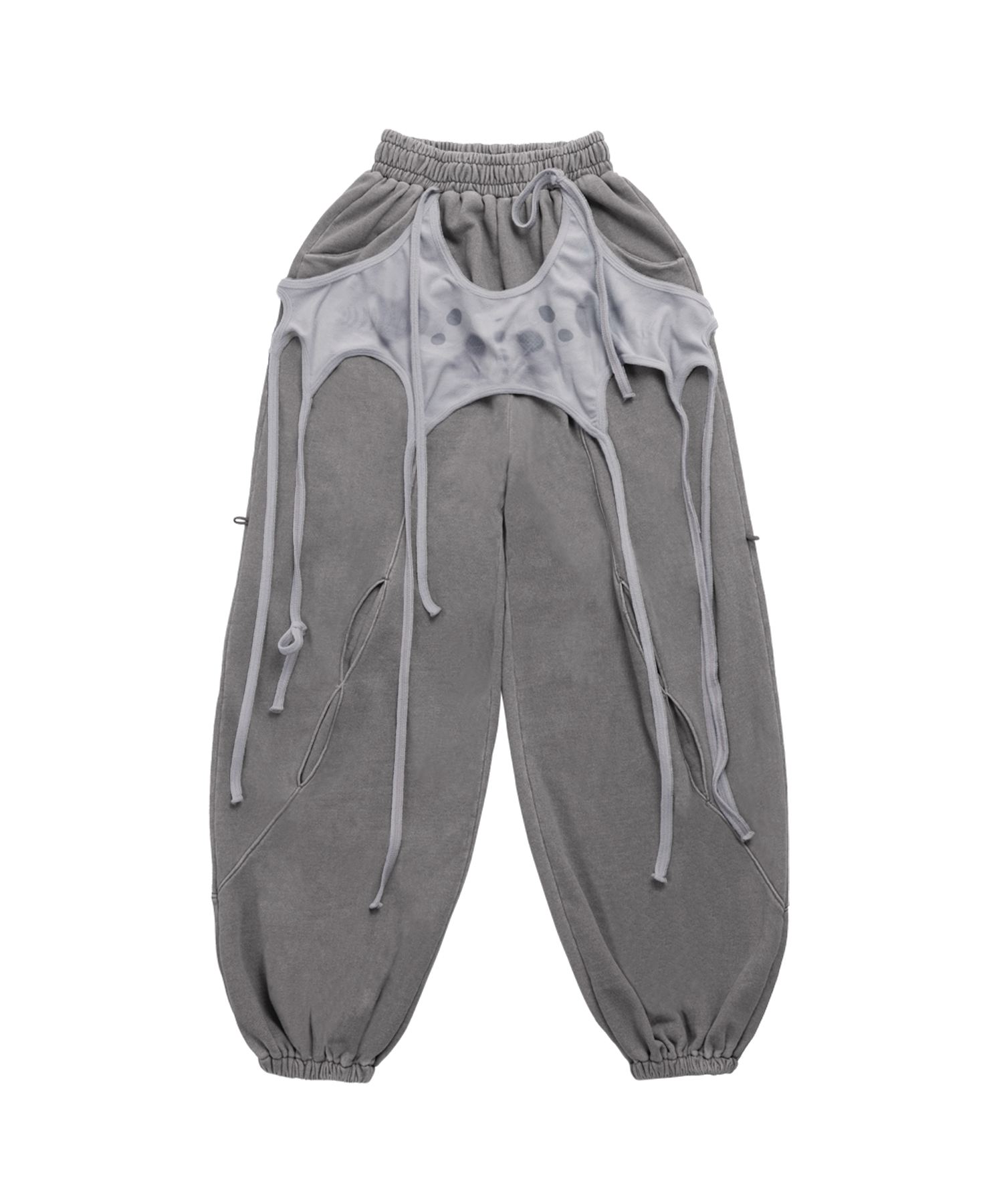 [12/22 예약배송] Pigment apron set-up pants / Grey